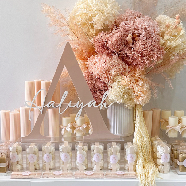 Layered Acrylic Initial Sign