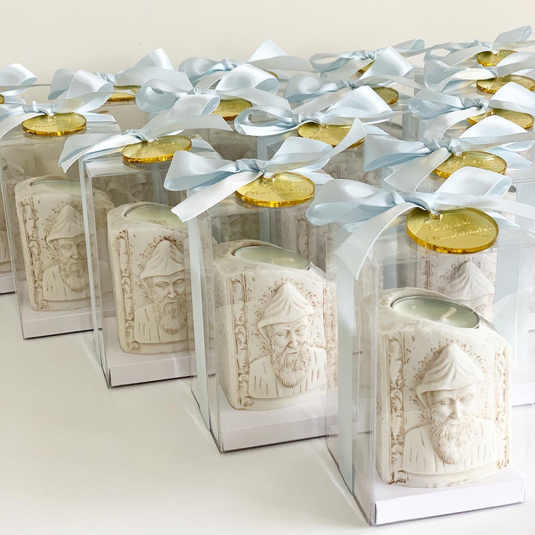 Saint Tea Light Candle Bomboniere