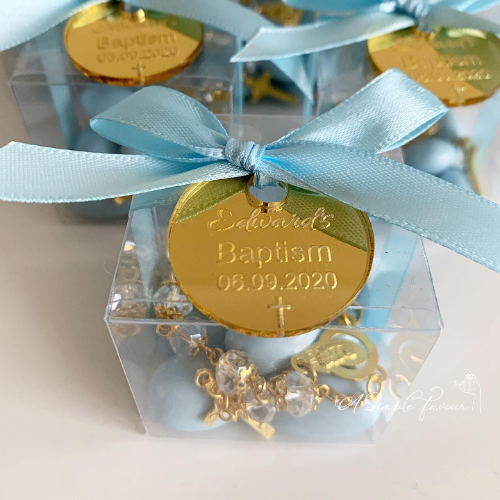 Mini PVC Rosary Box (Gold)