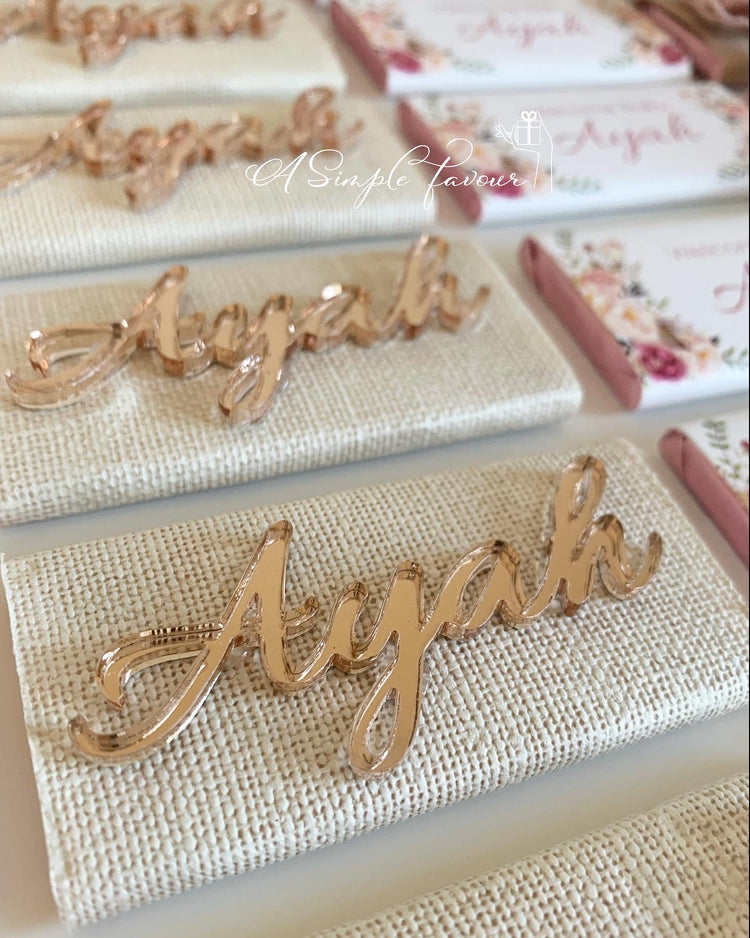Acrylic Name Favour Chocolates