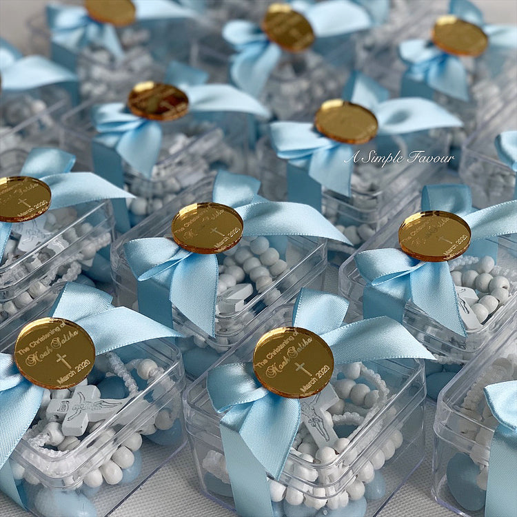 Acrylic White Wooden Rosary Box