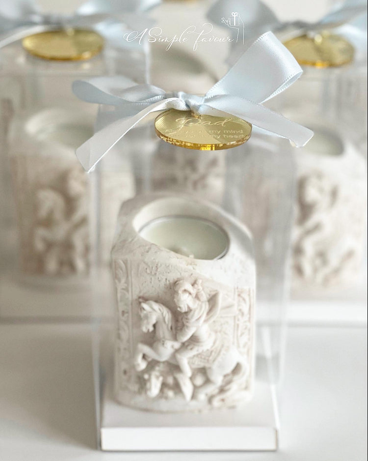 Saint Tea Light Candle Bomboniere