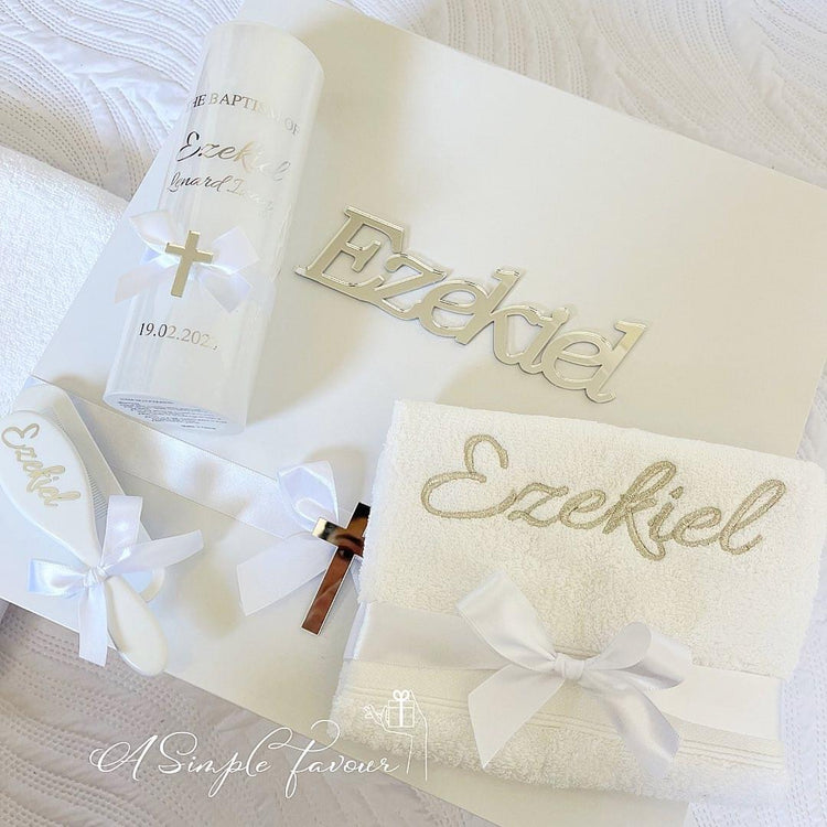 White Christening Box Set
