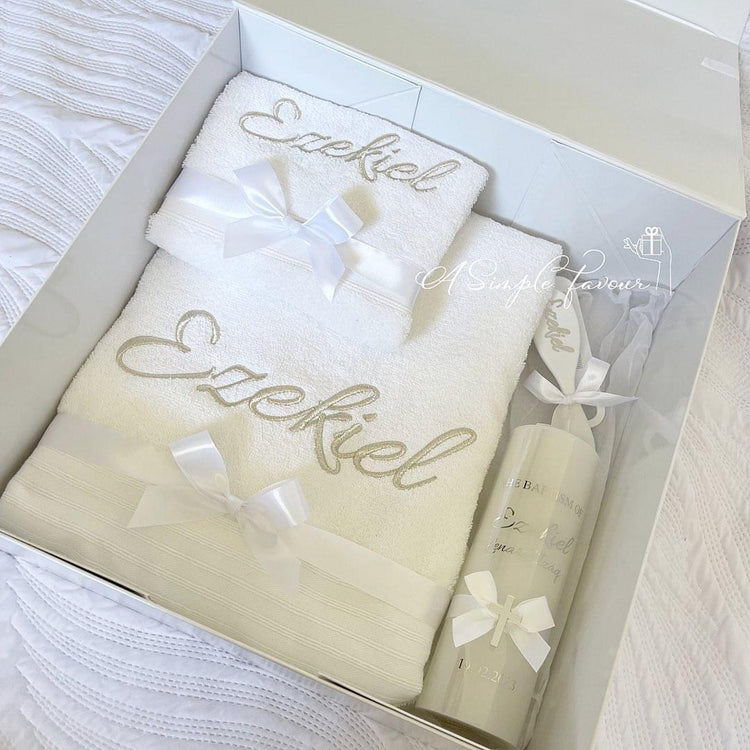White Christening Box Set