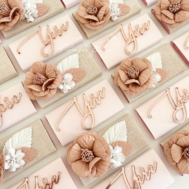 Acrylic Name Favour Chocolates