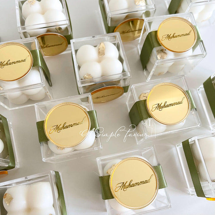 Mini Bubble Candle Bomboniere