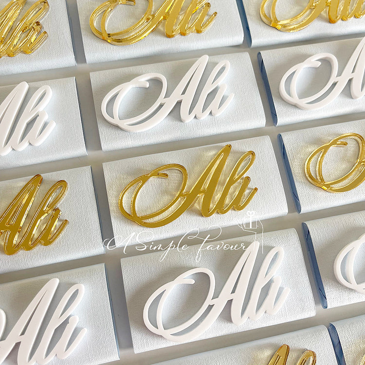 Acrylic Name Favour Chocolates