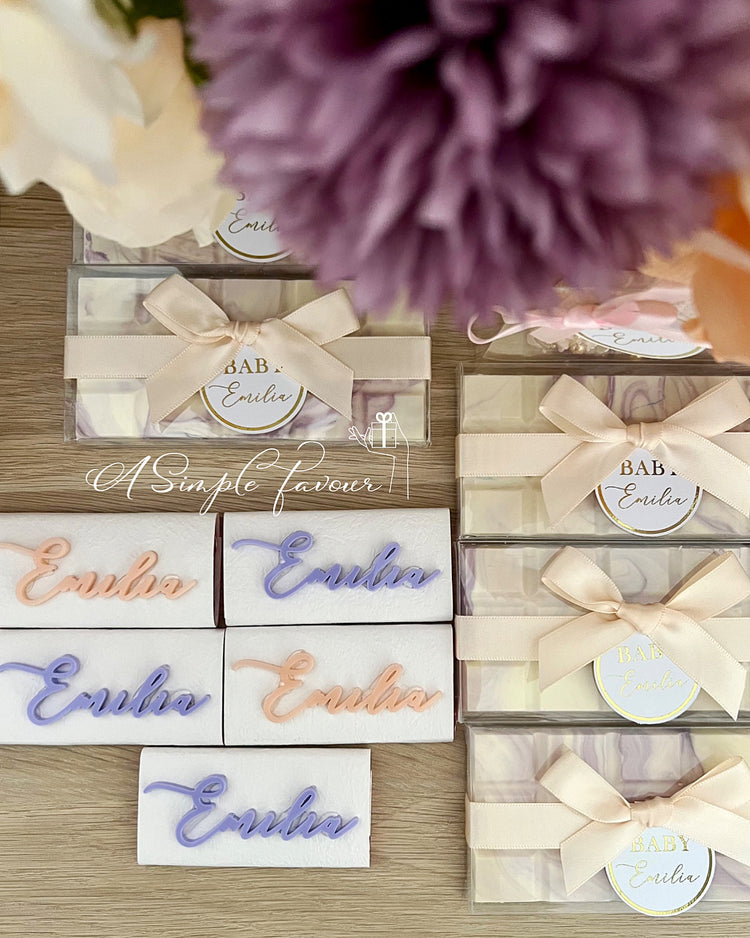 Acrylic Name Favour Chocolates