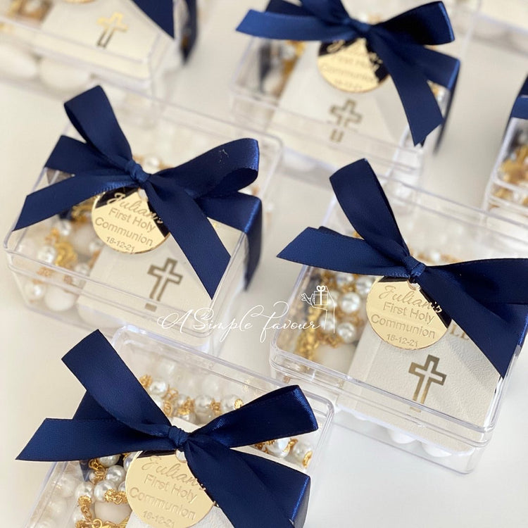 Mini Key Verses Bible & Rosary Bomboniere