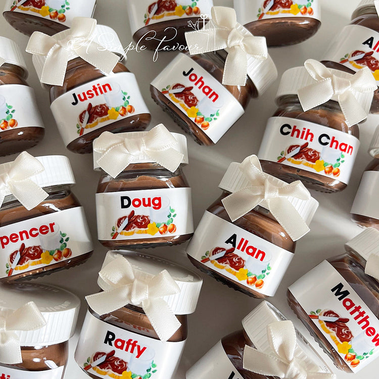 Mini Nutella Name Placements