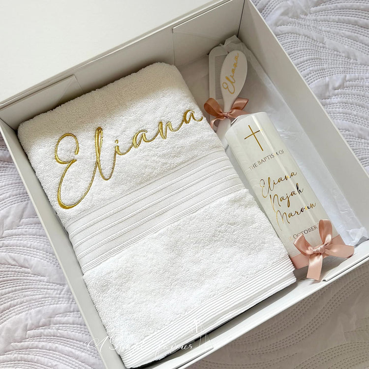 White Christening Box Set