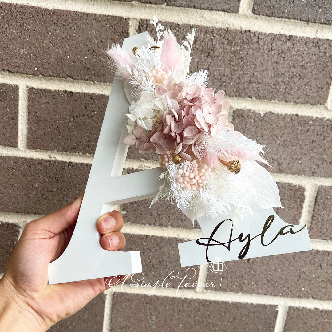 Preserved Floral Letter – A Simple Favour