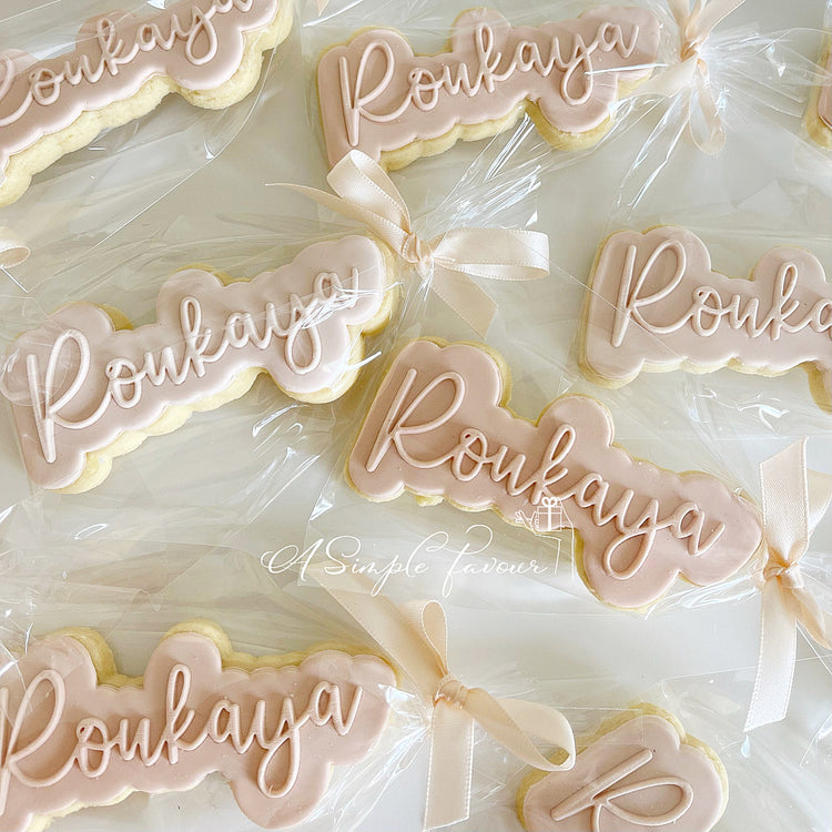 Custom Cutout Name Cookies
